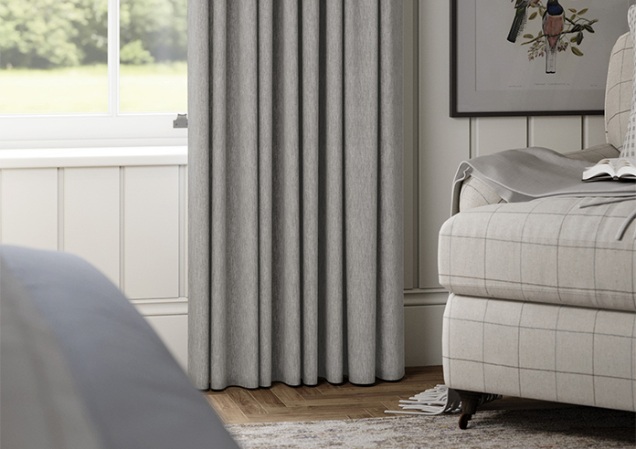 Genoa Faux Silk (Blackout), Silver Shimmer - Made to Measure Curtains - Image 5